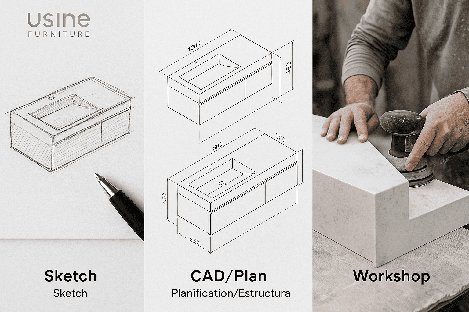 Proceso de diseño en Usine Furniture